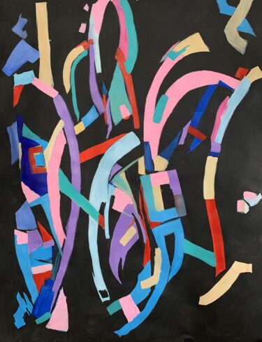 Malarstwo zatytułowany „Abstract painting.…” autorstwa Vita Schagen, Oryginalna praca, Akryl Zamontowany na Drewniana rama n…