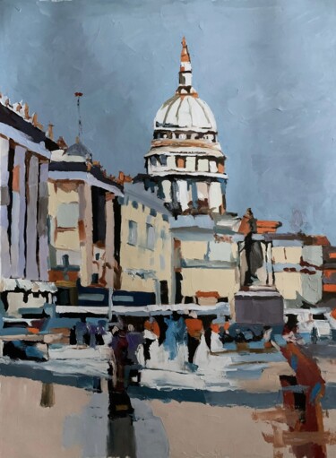 Pittura intitolato "Trafalgar Square. L…" da Vita Schagen, Opera d'arte originale, Olio Montato su Telaio per barella in leg…