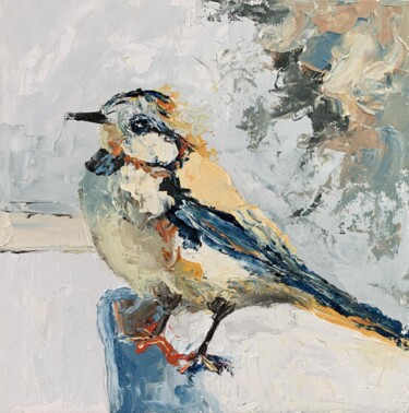 Peinture intitulée "Bird. #16" par Vita Schagen, Œuvre d'art originale, Huile Monté sur Carton