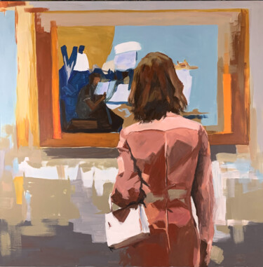 Картина под названием "In a museum. #5" - Vita Schagen, Подлинное произведение искусства, Акрил Установлен на Деревянная рам…