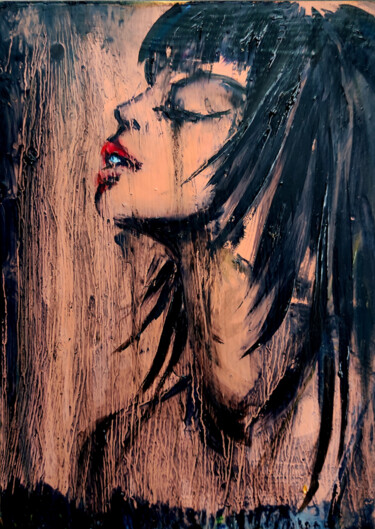Картина под названием "Портрет девушки" - Vita Bogachenko, Подлинное произведение искусства, Масло