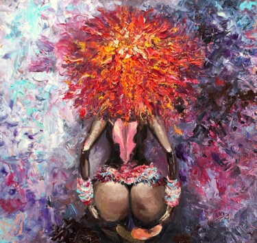 Картина под названием "африканская нагота" - Vita Bogachenko, Подлинное произведение искусства, Масло