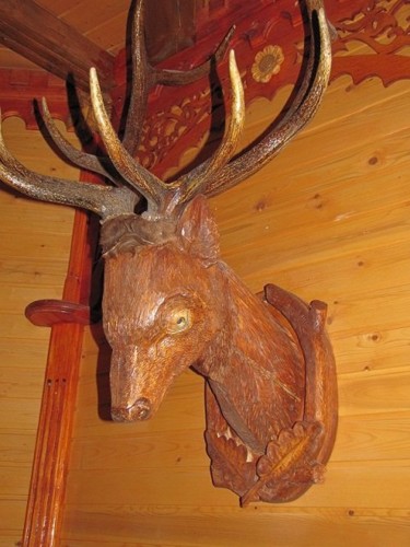 Скульптура под названием "олень" - Виталий Парфенов, Подлинное произведение искусства, Дерево