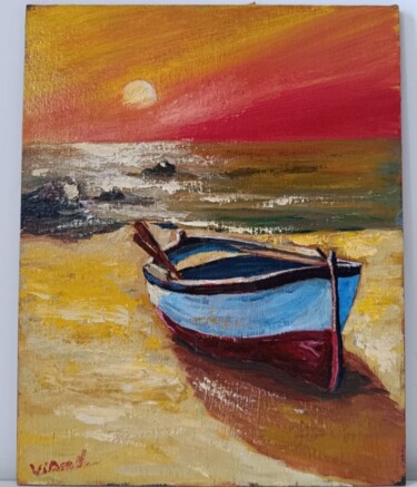 Painting titled "Spanish Sun" by Vitalii Bondarenko (ViBond), Original Artwork, Oil