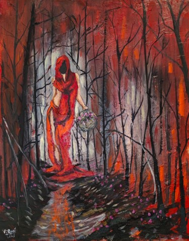 Painting titled "Magic Forest" by Vitalii Bondarenko (ViBond), Original Artwork, Oil