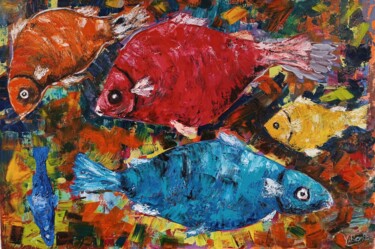 Ζωγραφική με τίτλο "Seafood" από Vitalii Bondarenko (ViBond), Αυθεντικά έργα τέχνης, Λάδι