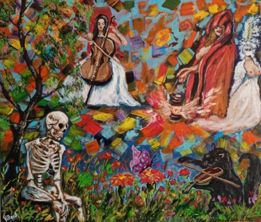 Pittura intitolato "Melody of the soul" da Vitalii Bondarenko (ViBond), Opera d'arte originale, Olio