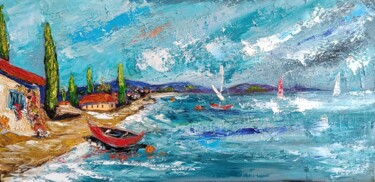 "On the sea coast" başlıklı Tablo Vitalii Bondarenko (ViBond) tarafından, Orijinal sanat, Petrol
