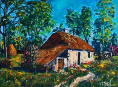 Peinture intitulée "Old rural house" par Vitalii Bondarenko (ViBond), Œuvre d'art originale, Huile