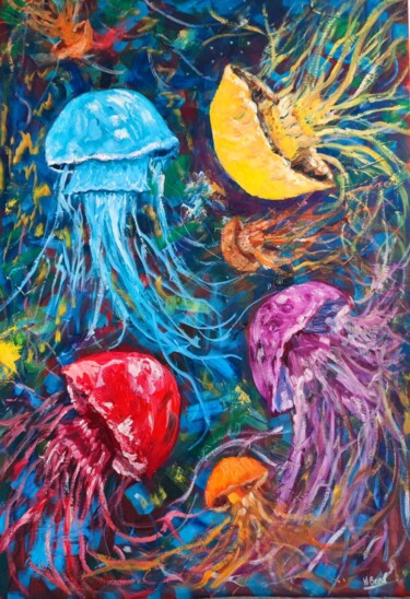 Peinture intitulée "Jelly dance" par Vitalii Bondarenko (ViBond), Œuvre d'art originale, Huile