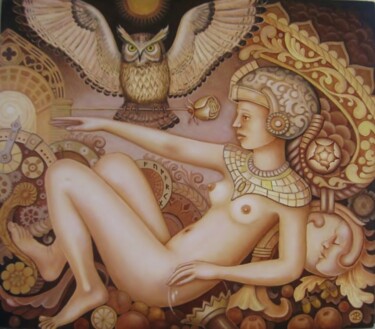 Картина под названием "Полет в астрал" - Виталий Гусевский, Подлинное произведение искусства, Масло