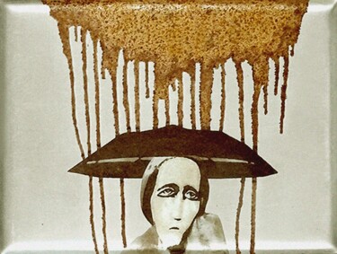 Printmaking titled "Rusty rain" by Vitalii Panasiuk, Original Artwork, Etching