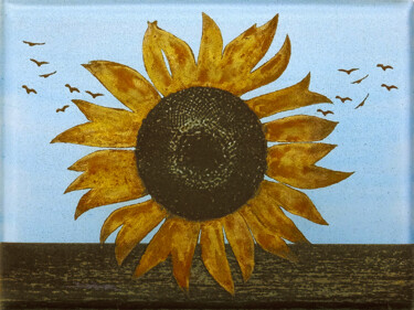 Impressões e gravuras intitulada "Sunflower" por Vitalii Panasiuk, Obras de arte originais, Água forte