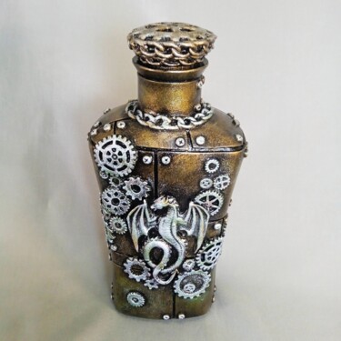 Escultura intitulada "Bottle No. 5" por Vitalij Drigalev, Obras de arte originais, Vidro