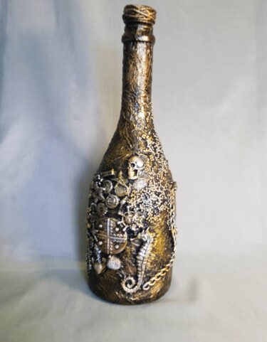 Sculpture titled "Bottle No. 8" by Vitalij Drigalev, Original Artwork, Glass