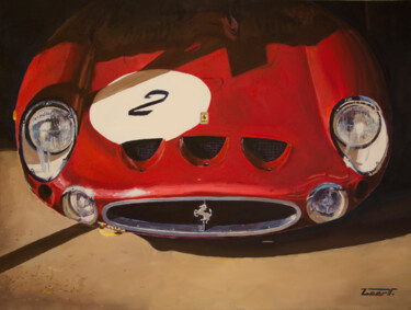 Pittura intitolato "Ferrari 250GTO" da Vitalii Leer, Opera d'arte originale, Olio