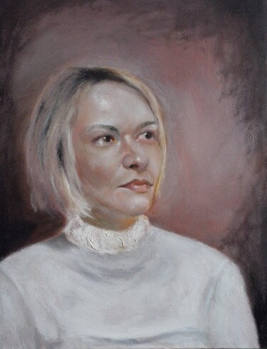 Pintura titulada "portrait of Catheri…" por Vitalii Liubimov, Obra de arte original, Oleo