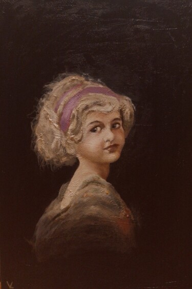 Schilderij getiteld "Nancy" door Vitalii Liubimov, Origineel Kunstwerk, Olie