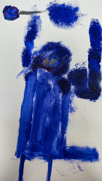 Рисунок под названием "Azul" - Vitālijs Petkuns, Подлинное произведение искусства, Акрил