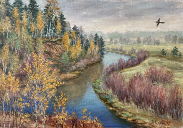 Картина под названием "Линда поздней осенью" - Калиниченко Виталий, Подлинное произведение искусства, Масло