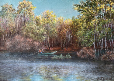 Pittura intitolato "Весна. Речка Ноля.…" da Kalinichenko Vitalii, Opera d'arte originale, Olio
