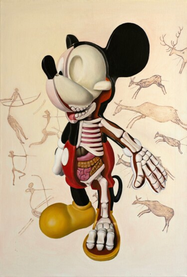 Malerei mit dem Titel "Micky and Rock Art" von Vitalina Desbocada, Original-Kunstwerk, Öl