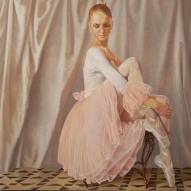 Ζωγραφική με τίτλο "Ballerina in pink" από Vitaliy Bondarenko, Αυθεντικά έργα τέχνης, Λάδι