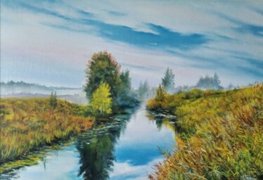 Pintura intitulada "Осеннее утро" por Vitaliy Boreiko, Obras de arte originais, Óleo