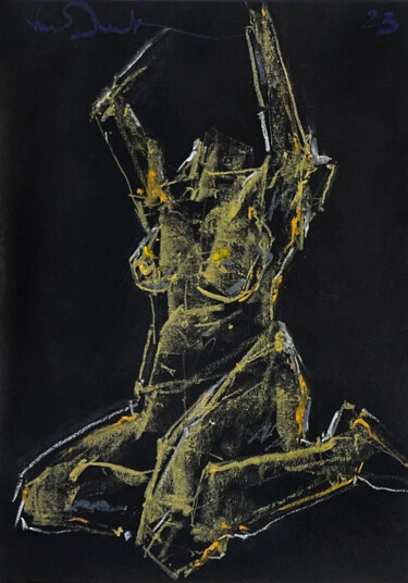 Картина под названием "BLACK PASTEL / comp…" - Vitaliy Dmytruk, Подлинное произведение искусства, Пастель