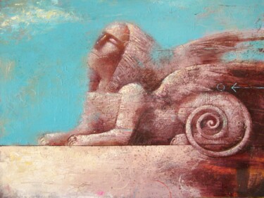 Painting titled "Sphinx" by Vitaliy Kotendzhi, Original Artwork