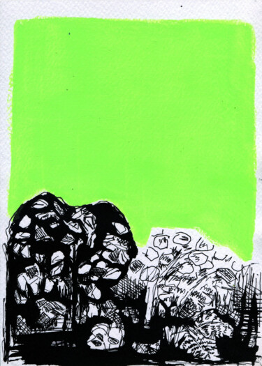 Drawing titled "Landscape 21*15 cm…" by Vitaliy Lishko, Original Artwork, Ink