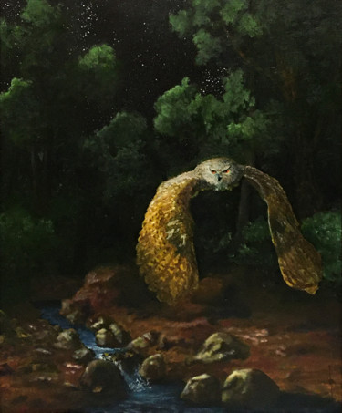 Painting titled "Ночной дозор" by Vitaliy Maksimenko, Original Artwork, Oil