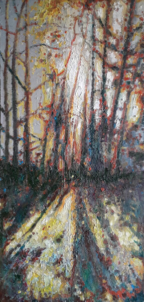 Картина под названием "Light of autumn" - Vitaliy Ustimenko, Подлинное произведение искусства, Масло