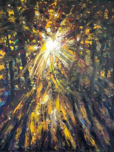 Картина под названием "Autumn Sun" - Vitaliy Ustimenko, Подлинное произведение искусства, Масло