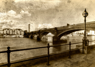 Fotografía titulada ""Raillway Bridge ov…" por Vitaly Moiseev, Obra de arte original, Fotografía manipulada