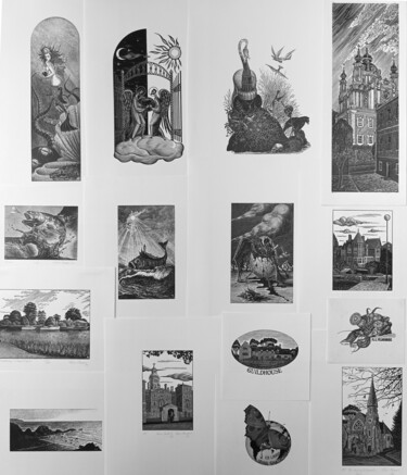 Gravures & estampes intitulée "My wood engravings" par Vitaly Moiseev, Œuvre d'art originale, Xylographie