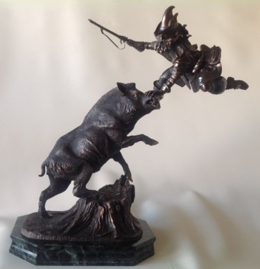 Sculpture intitulée "Охота" par Vitaliy Semenchenko, Œuvre d'art originale, Bronze