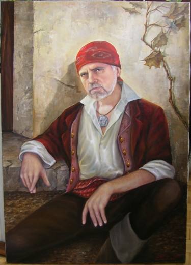 Pintura intitulada "self-portrait" por Vitalii Gatsutsyn (Ialpachek Levi), Obras de arte originais, Óleo