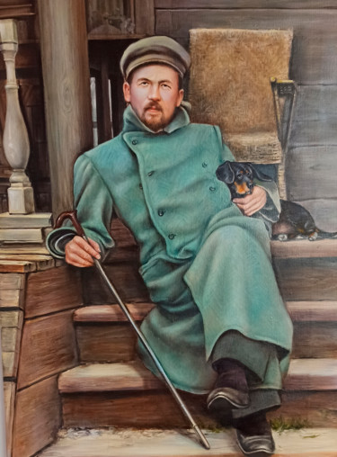 Painting titled "Portrait of the fam…" by Vitalii Gatsutsyn (Ialpachek Levi), Original Artwork, Oil