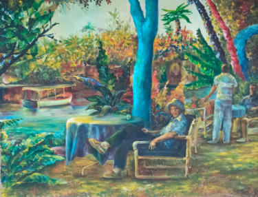 Painting titled "Bimini. The island…" by Vitalii Gatsutsyn (Ialpachek Levi), Original Artwork, Oil