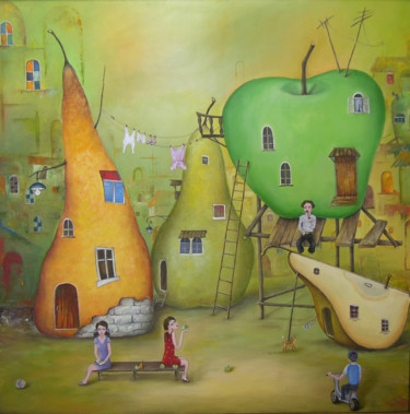 Картина под названием "The City Where I Wa…" - Виталий Гацуцын (Ялпачек-Леви), Подлинное произведение искусства, Масло