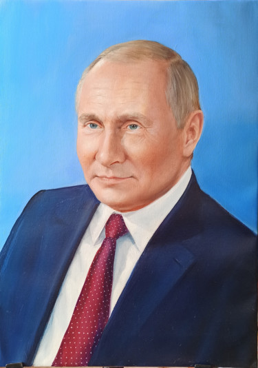 Malerei mit dem Titel "Portrait of Preside…" von Vitalii Gatsutsyn (Ialpachek Levi), Original-Kunstwerk, Öl