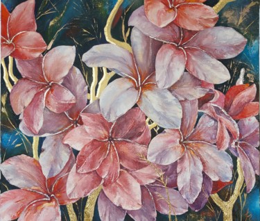 Painting titled "Symphony of Flowers" by Vitalii Gatsutsyn (Ialpachek Levi), Original Artwork, Oil
