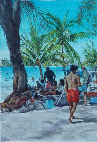 Malerei mit dem Titel "Mauritius. Portrait…" von Vitalii Gatsutsyn (Ialpachek Levi), Original-Kunstwerk, Aquarell