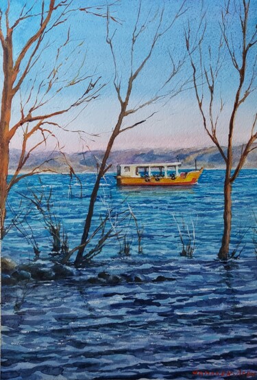 Картина под названием ""Озеро Кинерет"" - Виталий Гацуцын (Ялпачек-Леви), Подлинное произведение искусства, Акварель