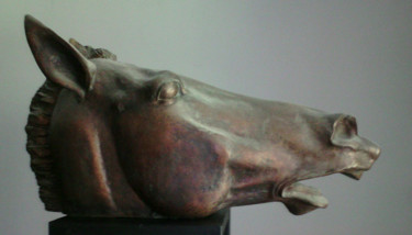 Sculpture intitulée "голова лошади" par Vitalii Marin, Œuvre d'art originale, Métaux