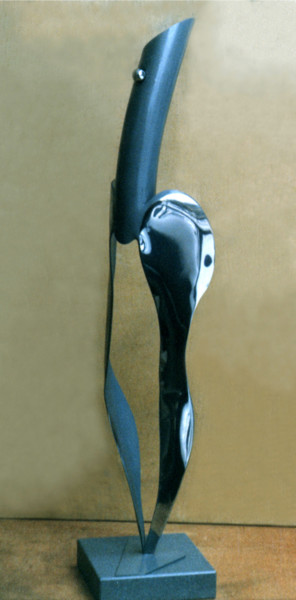 Sculpture titled "Uno torso" by Vitalii Marin, Original Artwork, Metals