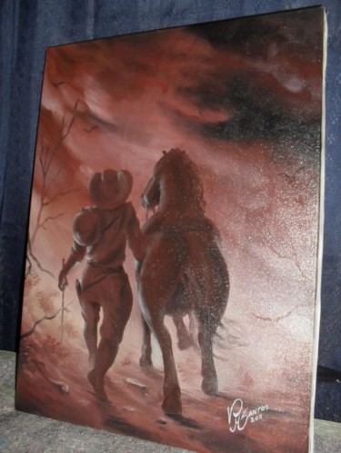 Pintura intitulada "Cowboy" por Vhsantos Vitin, Obras de arte originais