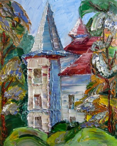 Painting titled "Southern evening" by Viola Larkina, Original Artwork, Oil