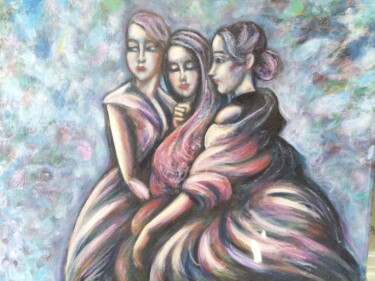 Pittura intitolato "Le tre Grazie" da Vito Casavola, Opera d'arte originale, Olio